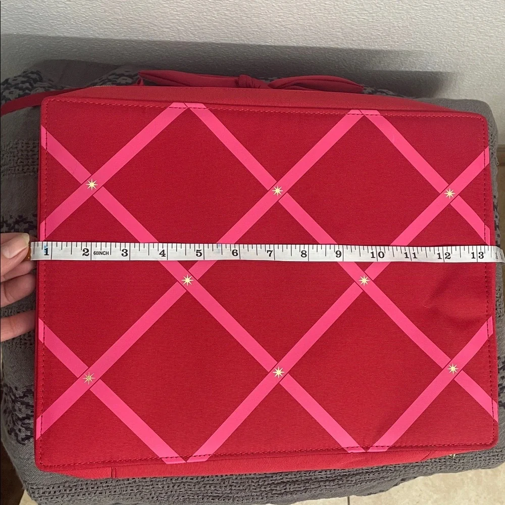Elegant Red and Pink Women's cosmetic Bag